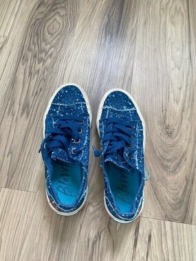 Blowfish Blue Canvas Sneakers with White Trim